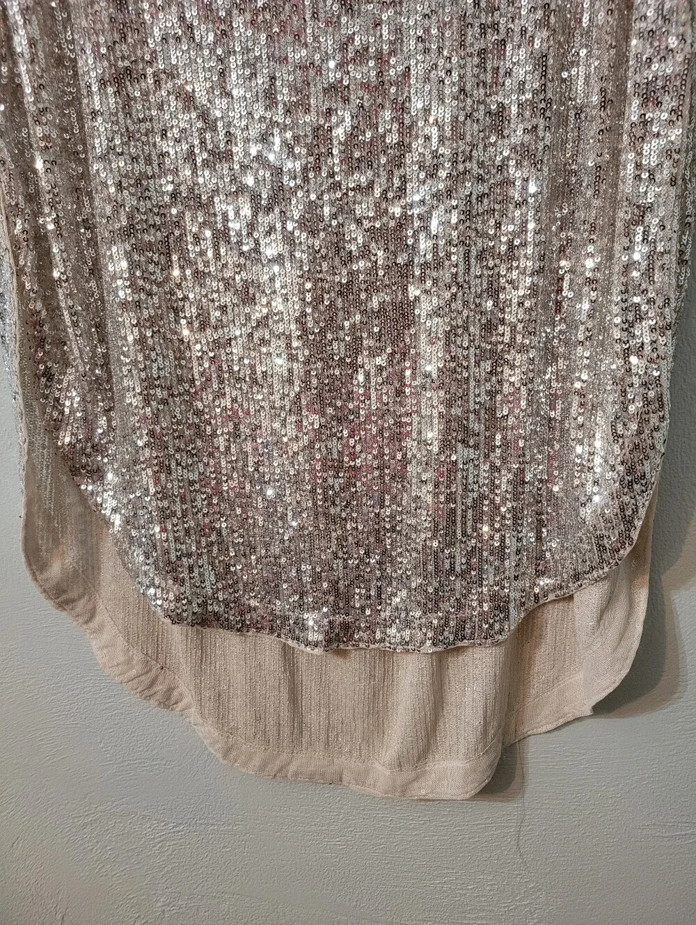 Free People Oversized Shime Sequin Stylish Tunic Top!